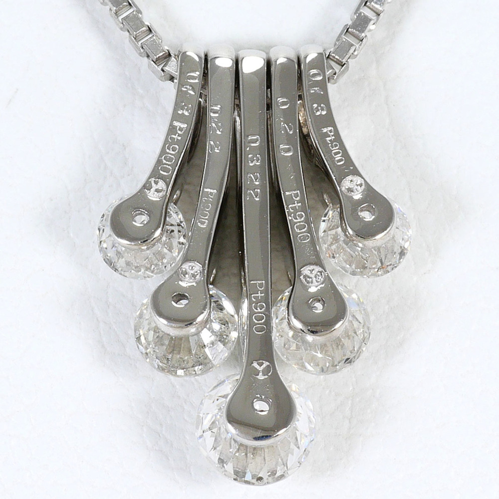 VINTAGE Silver Diamond Necklace - Picture 3 of 7